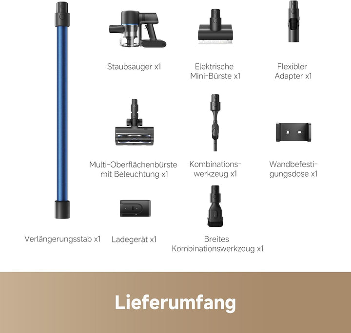 Mova S4 Detect Akku Staubsauger, bis zu 91 Minuten Laufzeit, staubsauger Kabellos LED-Display, OptiI