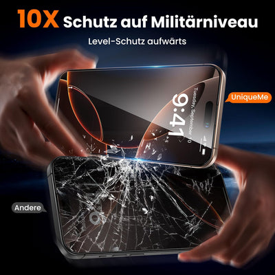 UniqueMe für iPhone 16 Pro für Panzerglas - [Full Screen Displayschutz] Schutzfolie für iPhone 16 Pr