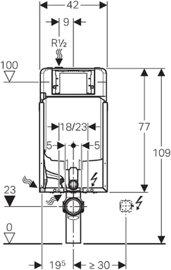 Geberit 110.790.00.1 Vase Hänge