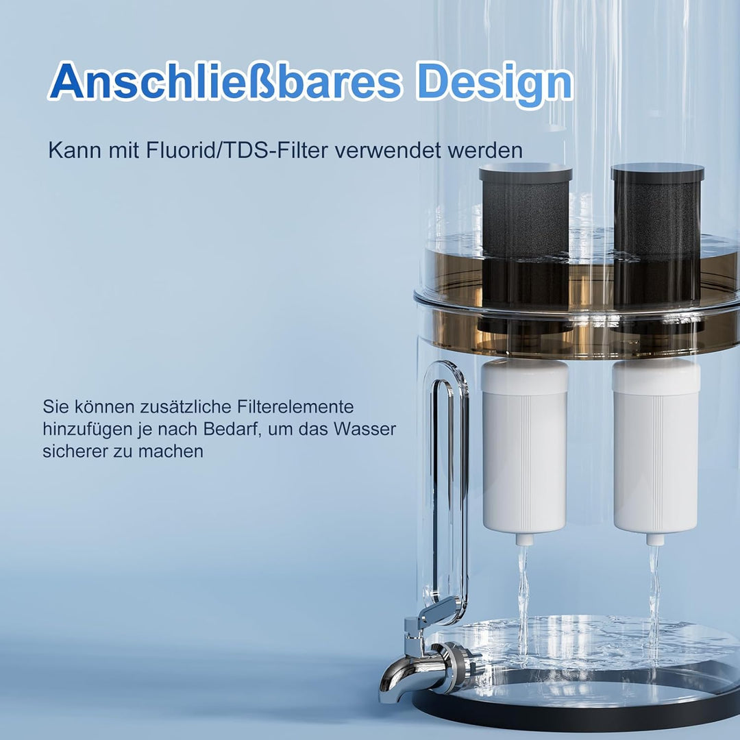 Purewell Schwarzes Reinigungselement Ersatzfilter Kompatibel mit Reinigungselementen und Schwerkraft