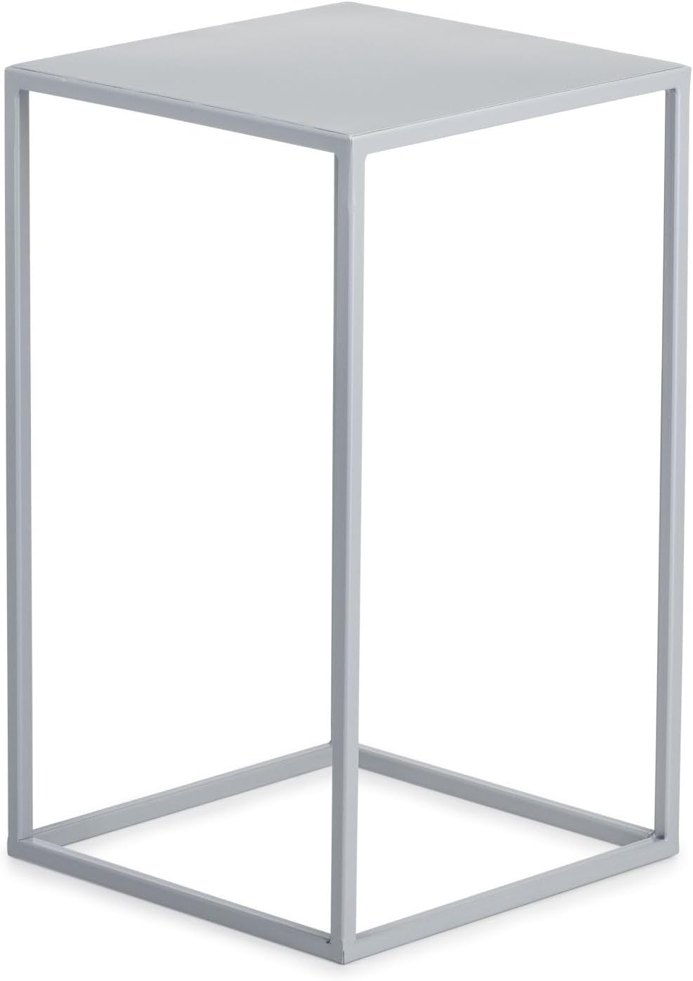 Blumenständer Metall Grau 46 cm Hoch - Solider und Robuster Blumenhocker Metall - Pflanzenständer fü