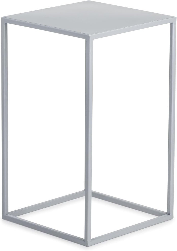 Blumenständer Metall Grau 46 cm Hoch - Solider und Robuster Blumenhocker Metall - Pflanzenständer fü
