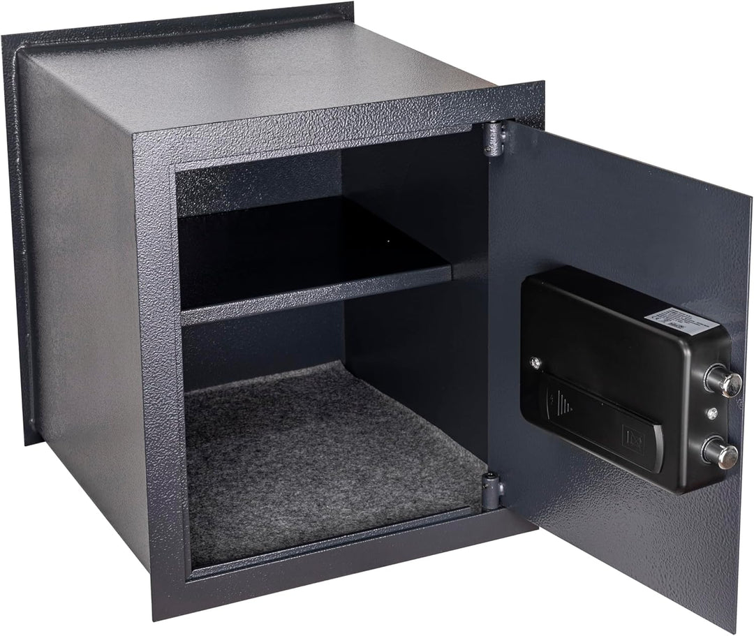 Genie Hand | Elektronischer Safe für Wand und Schrank, mittelgross, mit Zahlenkombination und Schlüs