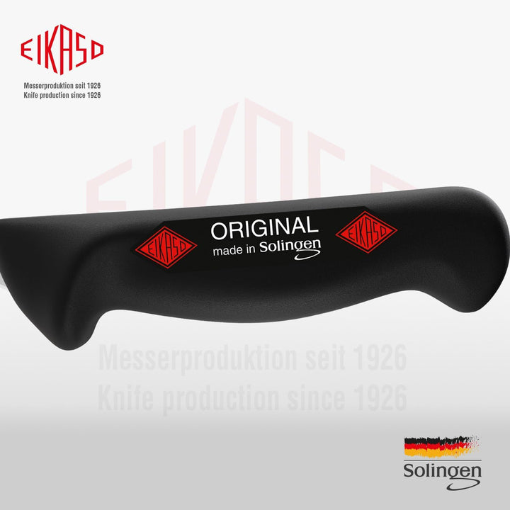 EIKASO Solingen Ausbeinmesser gerade 13cm Klinge steif aus Molybdänstahl 1.4116 Profi Fleischmesser
