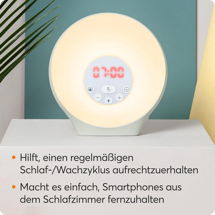 Lumie Sunrise Alarm - Sonnenaufgangs- und Sonnenuntergangseffekt, Wecker, Klänge und Stimmungslicht