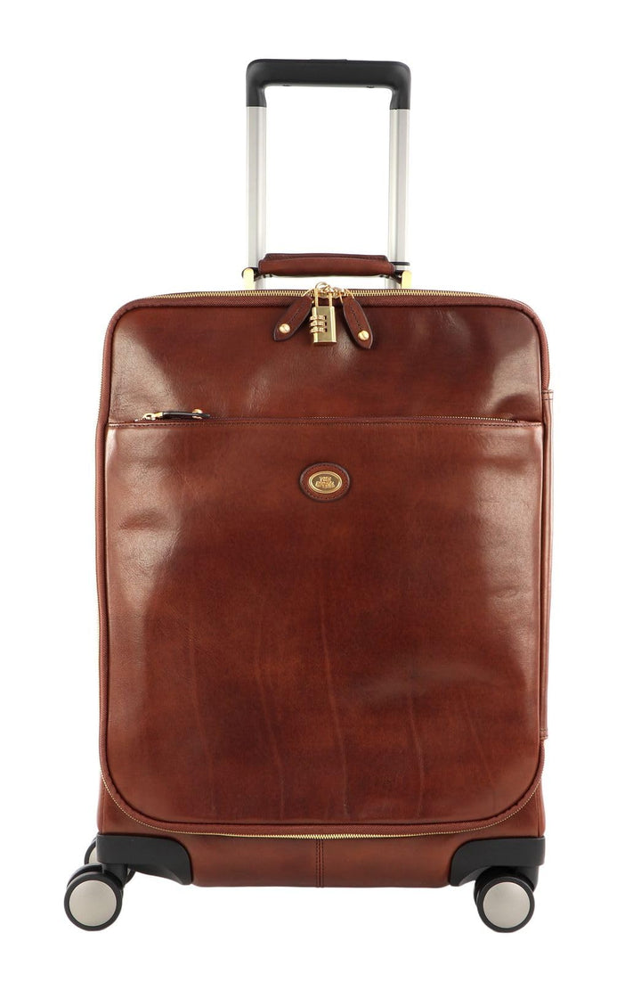 The Bridge Viaggio 4-Rollen Kabinentrolley Leder 53 cm