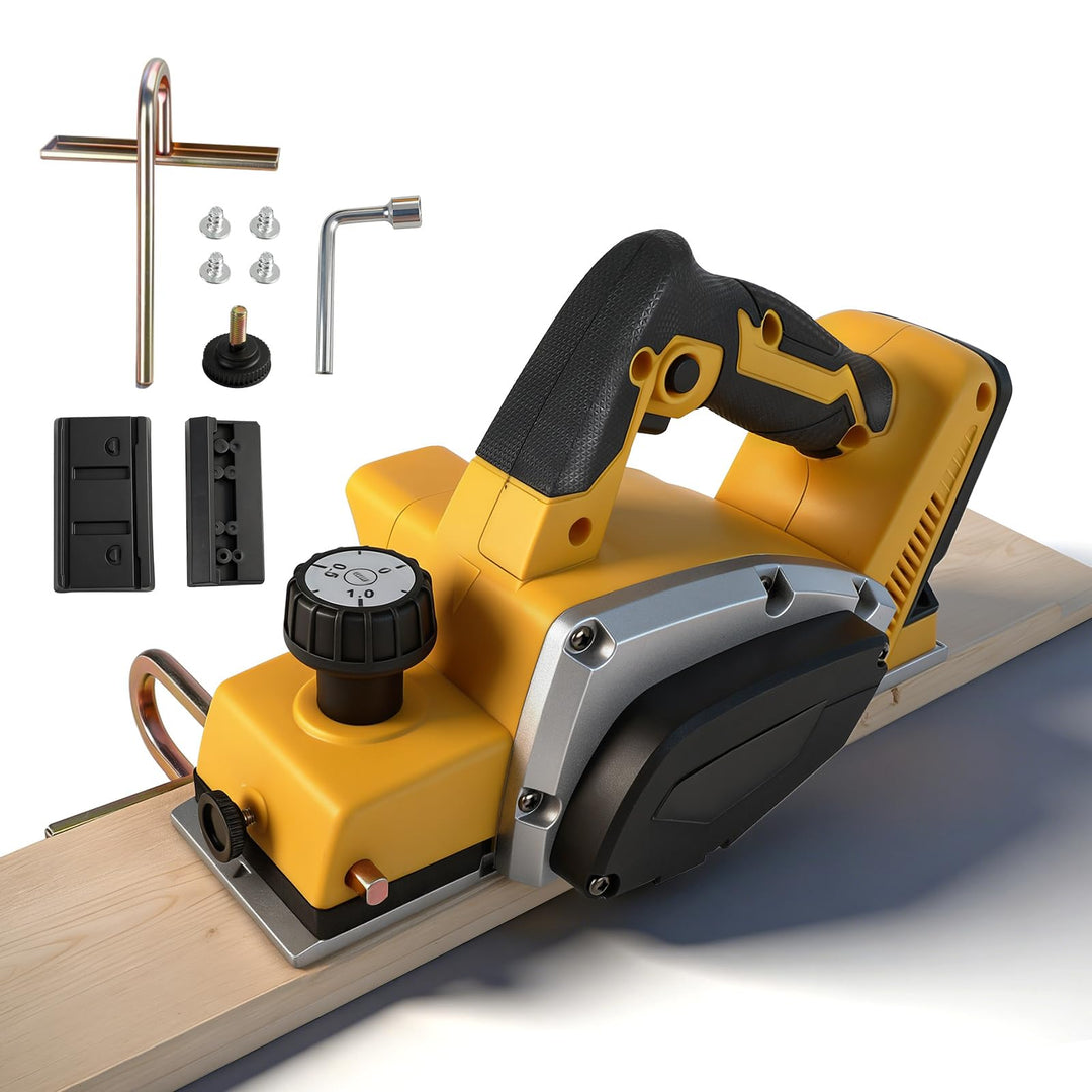 Akku-Handhobel für DEWALT 18V 20V Akkus, 15000 U/min bürstenloser elektrischer Holzhobel mit 82 mm S