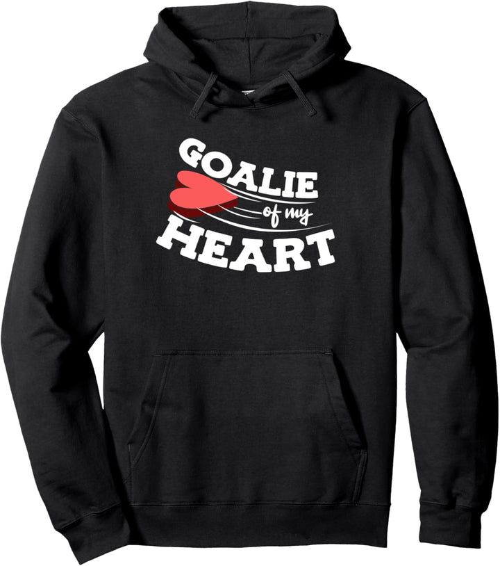 Goalie of My Heart Valentinstag Sport Eishockey Pullover Hoodie