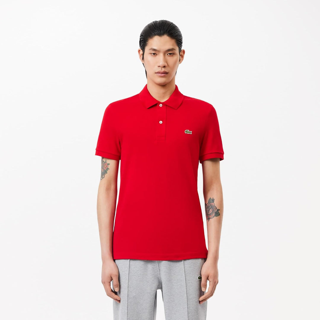 Lacoste Herren Polo-Shirt Kurzarm PH4012, Männer Polo-Hemd,2 Knopf,Slim Fit XS Rot (Rouge), XS Rot (