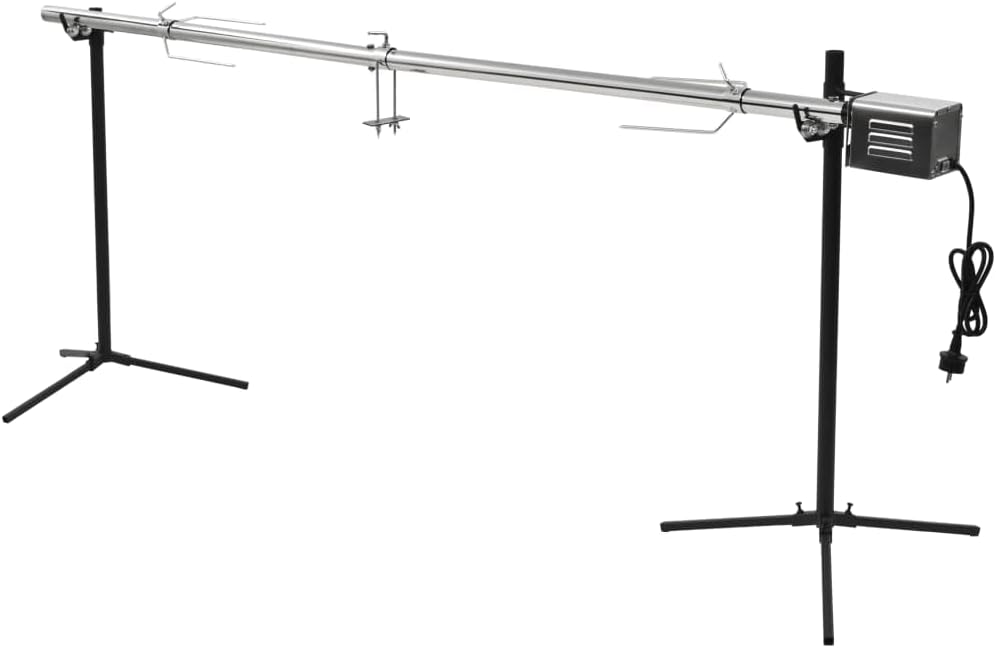 IKAYAA Spanferkelgrill mit Motor Rotisserie Grill Mit Motor Elektrischer Drehspiess BBQ-Spiessgrill