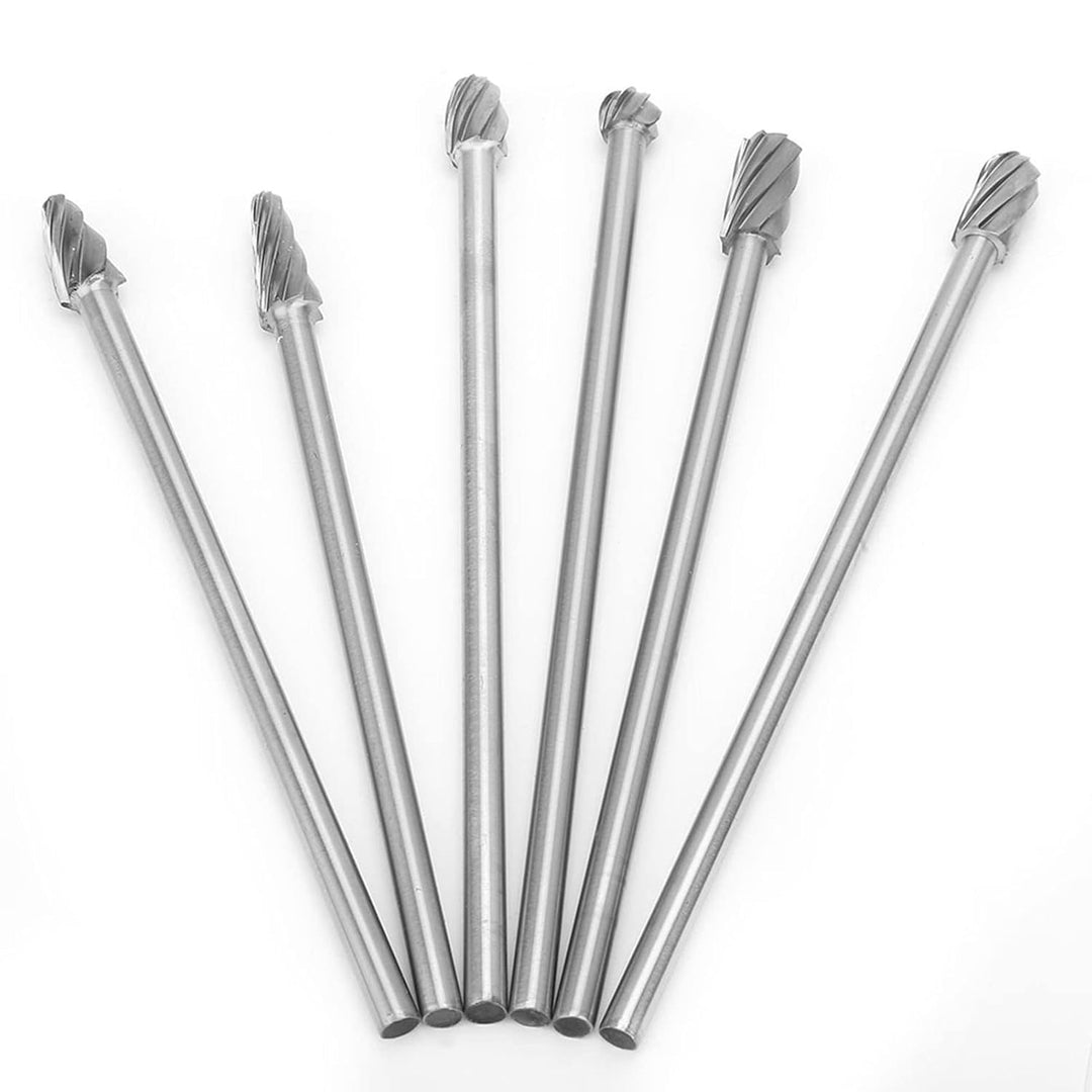 6pcs 6mm 1/4"Schaft Aluminium Rotary Burr Extra Long 150mm Fräser 154mm, 160mm, 164mm, 166mm, 167mm,