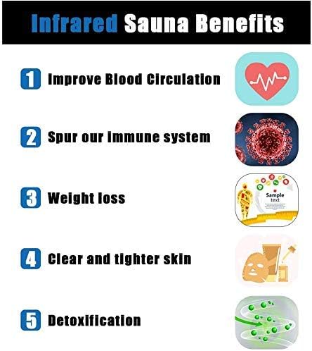 hzexun Tragbare Infrarot Sauna Saunadecke 2 Zones Ferninfrarot (FIR) Dampfdecke Therapeutische Sauna