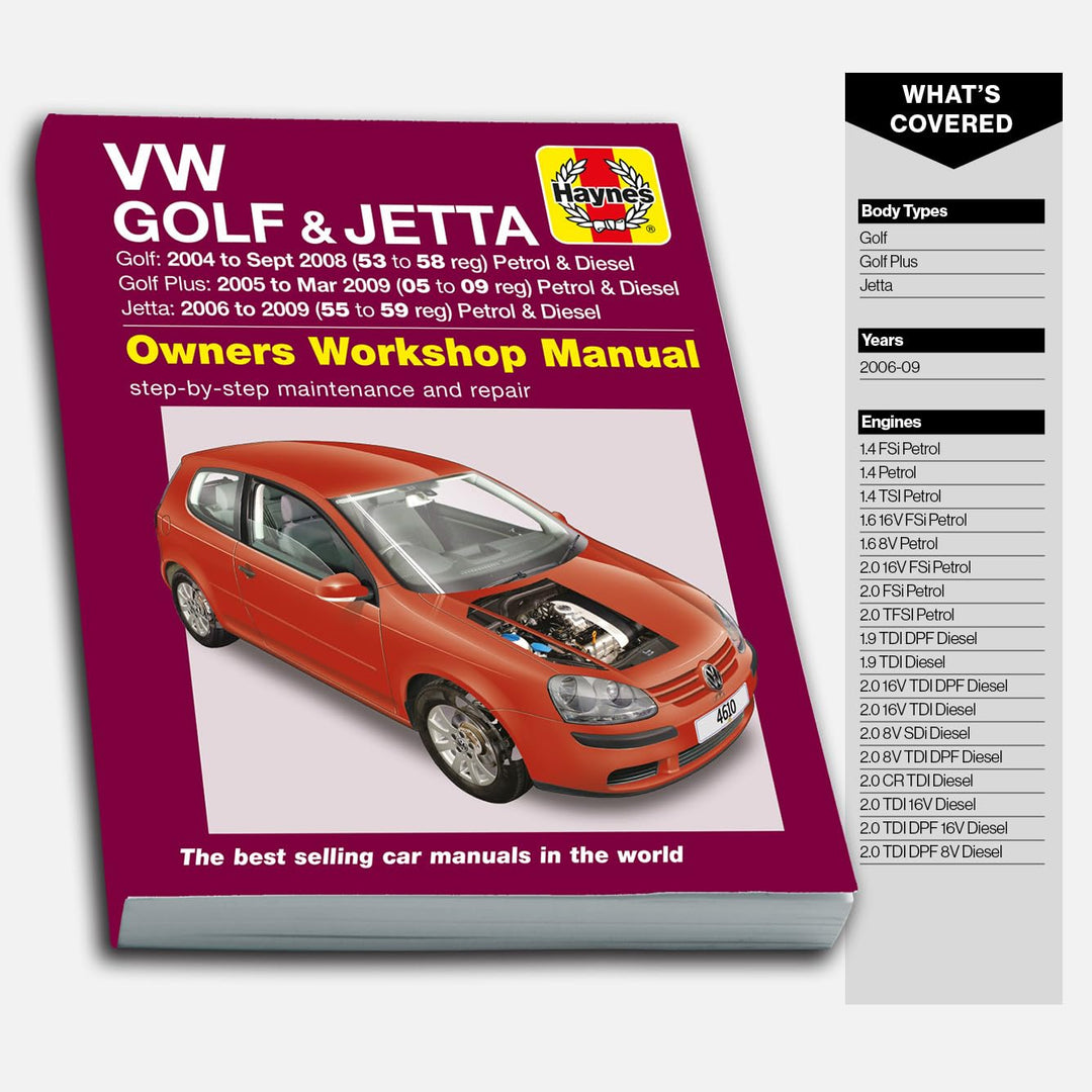 VW Golf (04 - Sept 08), Golf Plus (05 - Mar 09) &amp; Jetta (06 - 09) Haynes Repair Manual, Taschenbuch