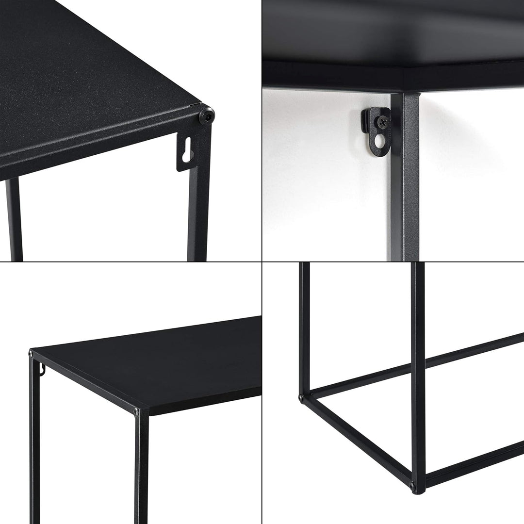 [en.casa] Couchtisch Alboraya Beistelltisch 50x115x32 cm Wohnzimmertisch Industrie-Design Metall Sch