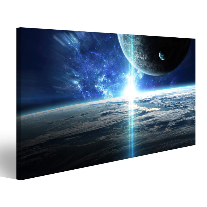 islandburner Bild auf Leinwand Universum Planeten Sterne Und Galaxien Im Weltraum Kinder/Jugendzimme