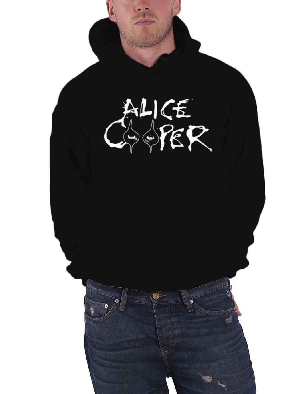 Unbekannt Alice Cooper Eyes Logo offiziell Herren Nue Schwarz Pullover Kapuzenpullover