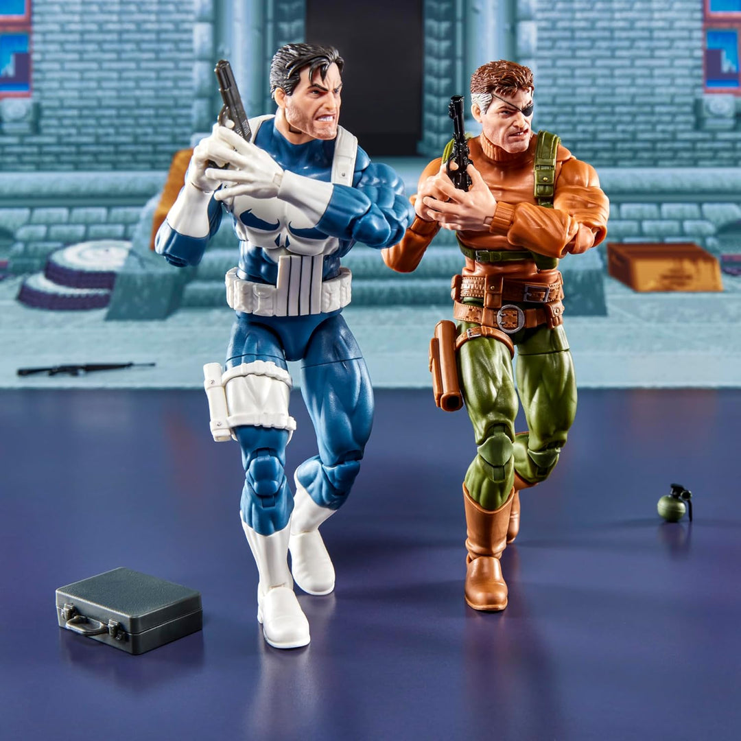 Marvel Legends Series Gamerverse Punisher und Nick Fury Action-Figuren zum Sammeln