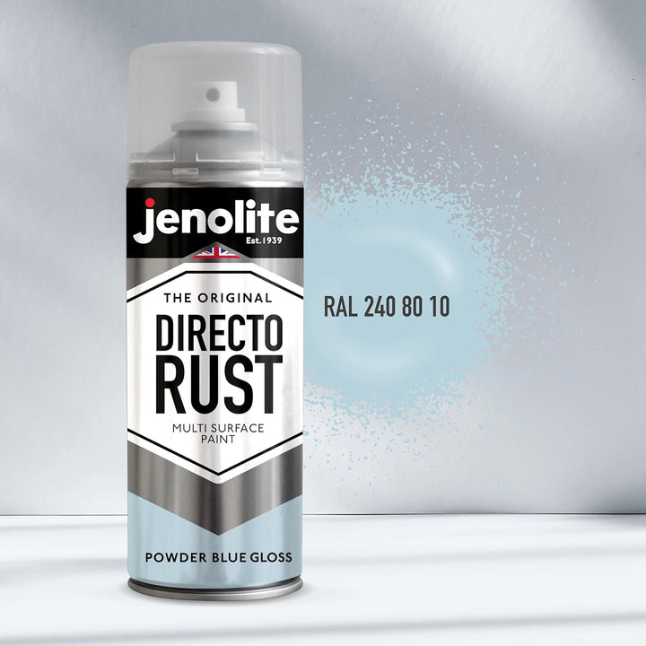 JENOLITE Directorust Glänzende Sprühfarbe | PULVER BLAU | 3x400ml | Spraydosen Sprühfarbe DIY | Mehr