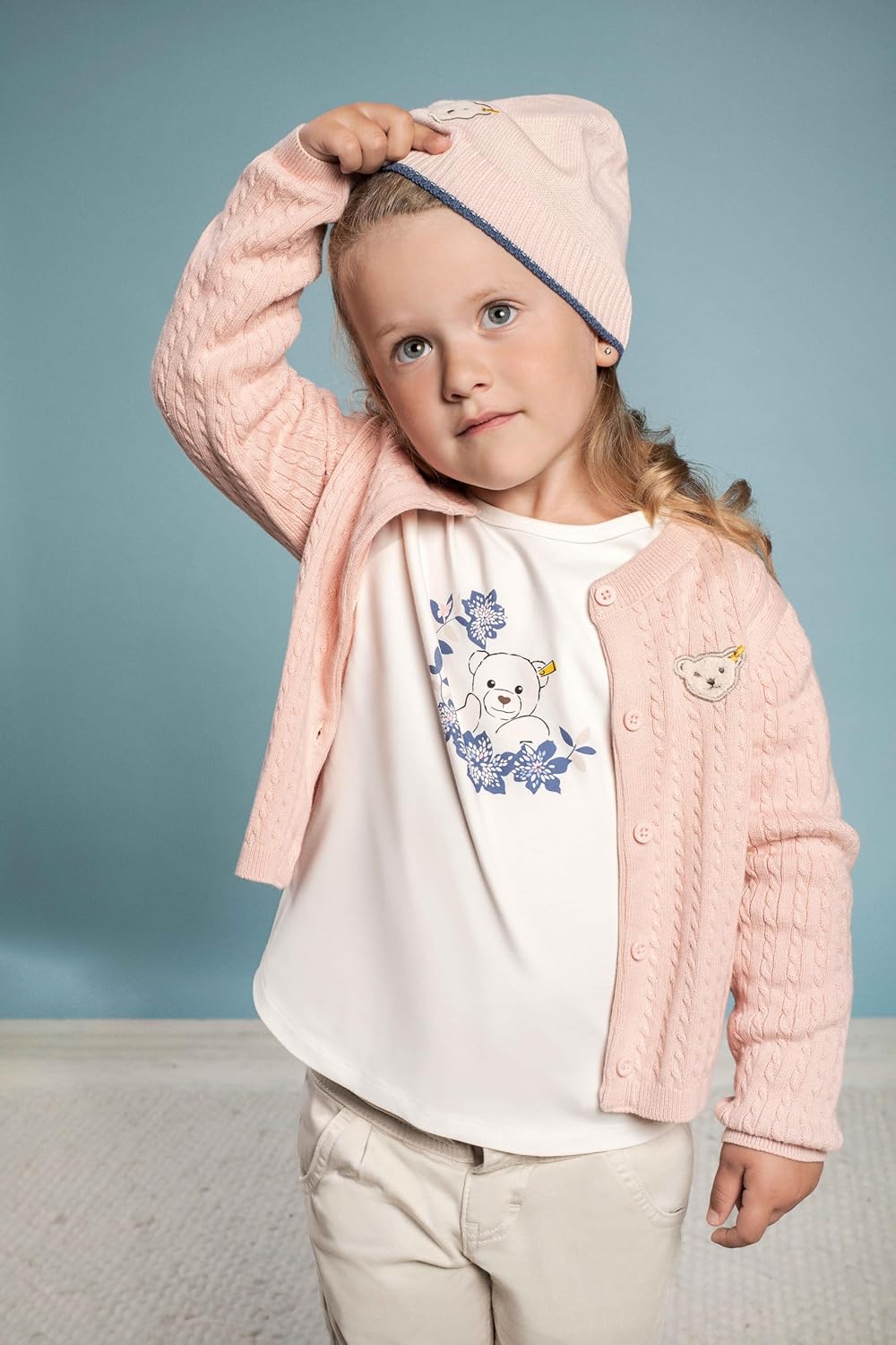 Steiff Mädchen Strickjacke Weste, Seashell Pink