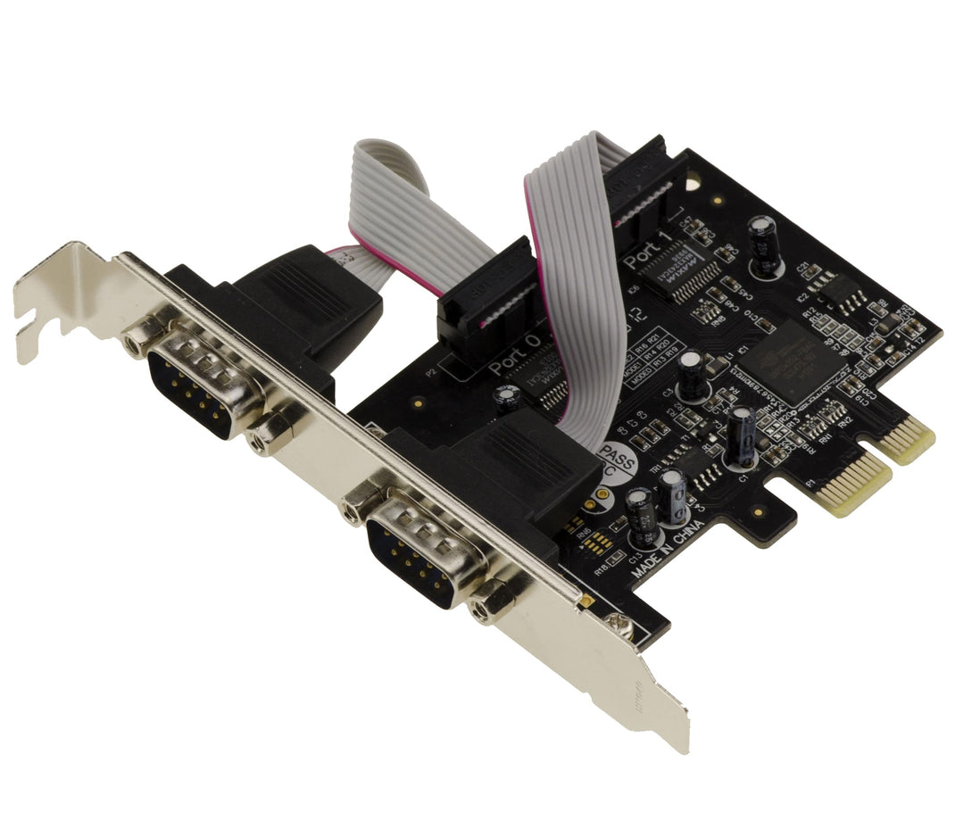 KALEA-INFORMATIQUE PCI Express PCIe Serial RS232 Controller-Karte mit 2 Ports und Oxford OXPCIe952 C