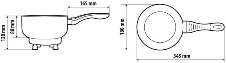 Lampa 97123 Electric Saucepan Tragbarer Kochtopf mit Zigarettenanzünder für unterwegs, Durchmesser 1