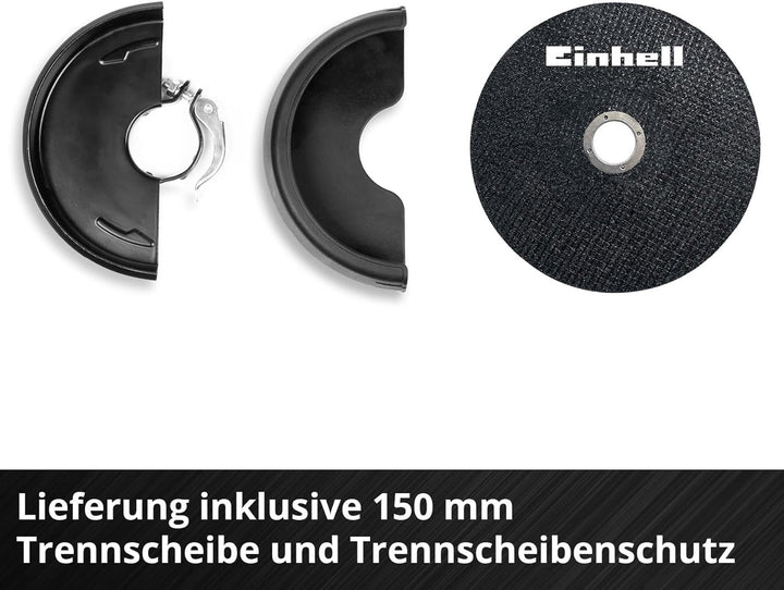 Einhell Akku-Winkelschleifer AXXIO 18/150 Power X-Change (18 V, 150 mm Scheibendurchmesser, 40 mm Sc