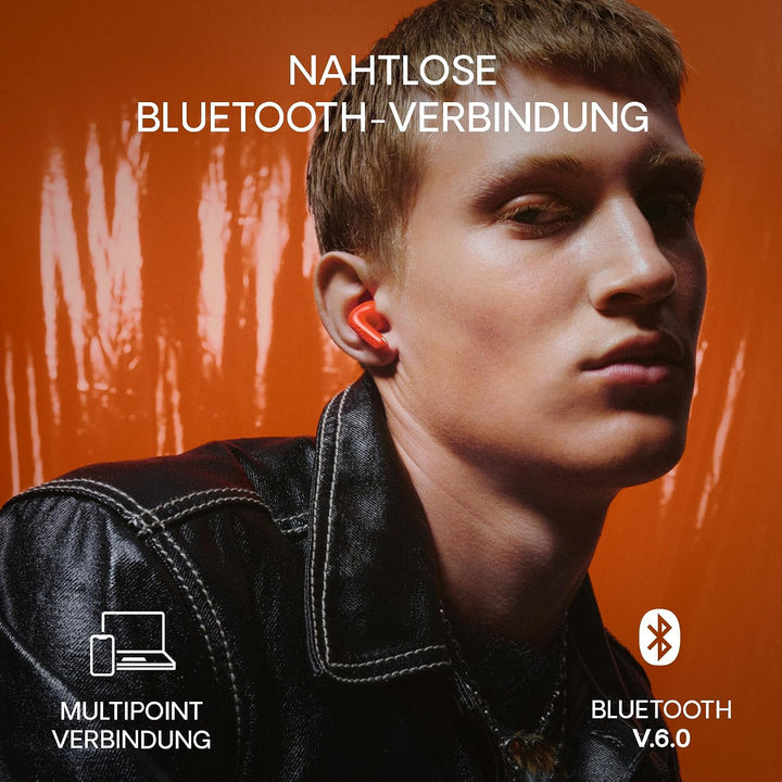 Urbanista Kabellose Bluetooth Kopfhörer In Ear, Noise Cancelling InEar und Multipoint-Verbindung, 32