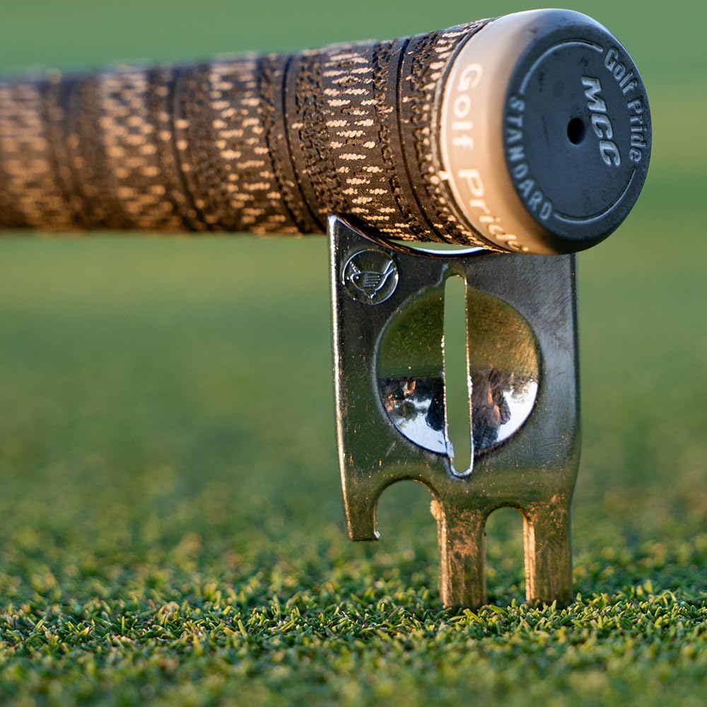 Birdicorn Golf Divot Repair Tool &amp; Golf Ball Marker 6-in-1 Golf Divot Tool Gold, Gold
