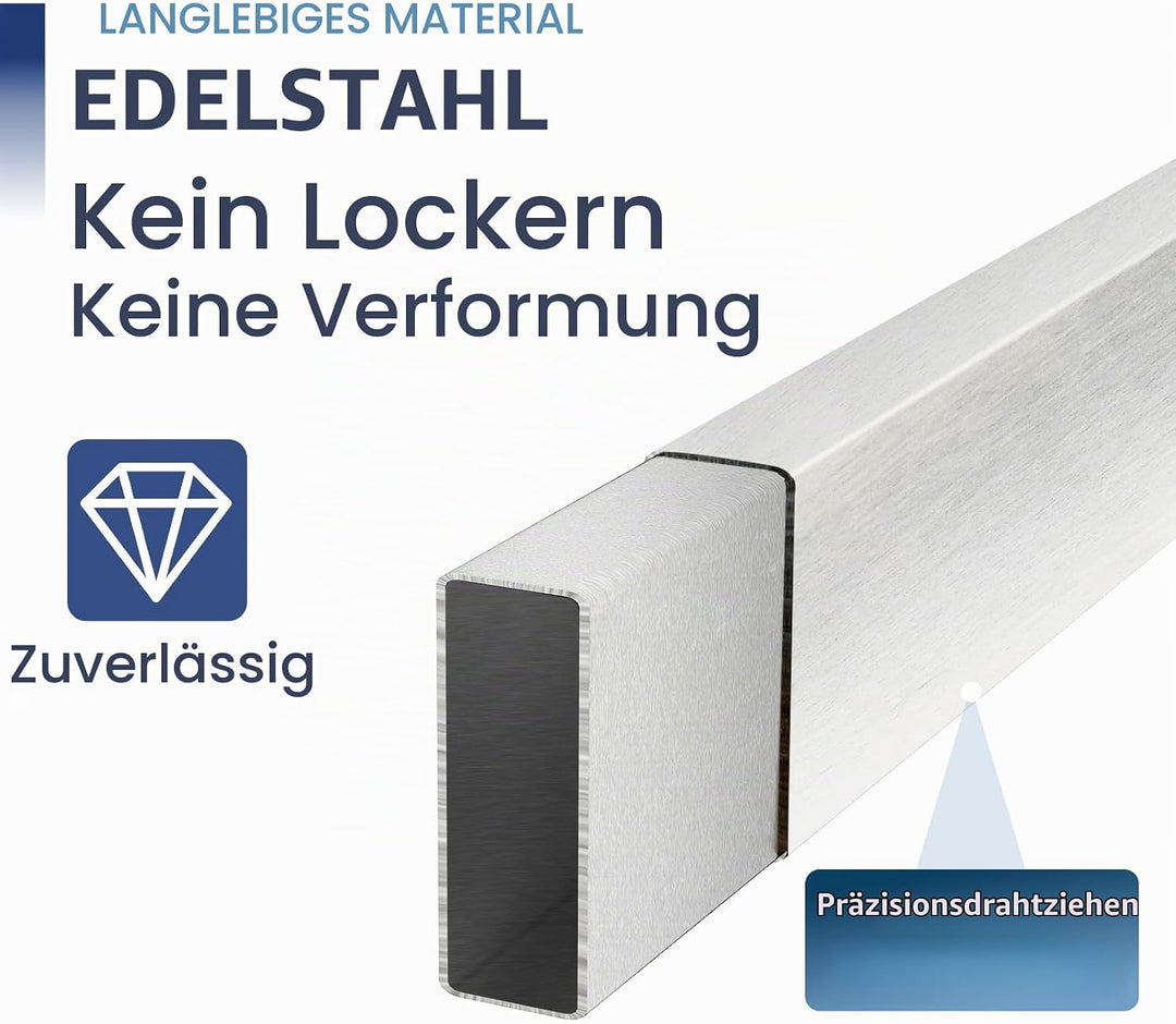 Feligio Handtuchhalter zum Kleben 36cm für Küche Bad Dusche, Handtuchstange Silber Doppelstange, Sil