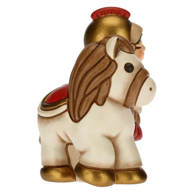 THUN - Figur Soldat Krippe mit Pferd - Weihnachtsdekoration Haus - Linie Krippe, rote Variante - Ker
