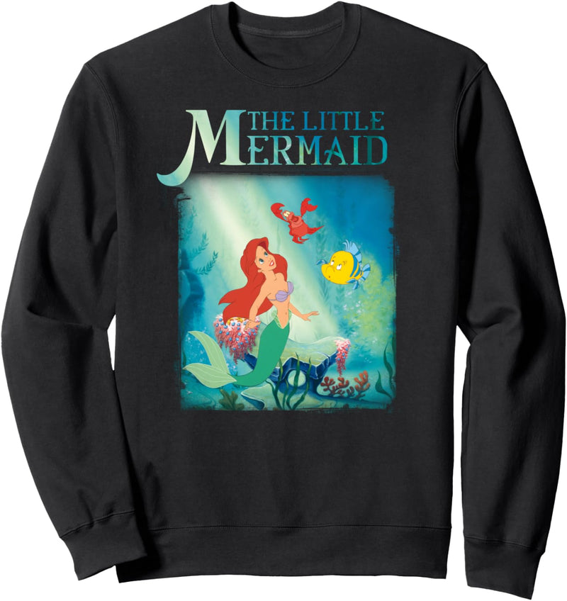 Disney The Little Mermaid Ariel Flounder Sebastian Poster Sweatshirt