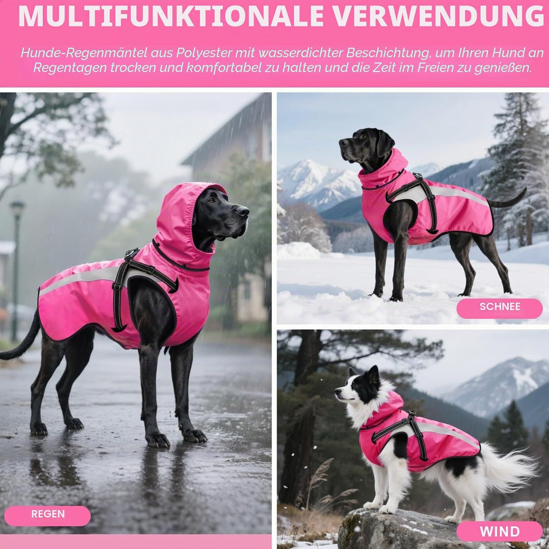 Hund Regenmantel wasserdichte Regenmäntel für Hunde Regenjacken mit Kapuze Haustier Regen Poncho Man