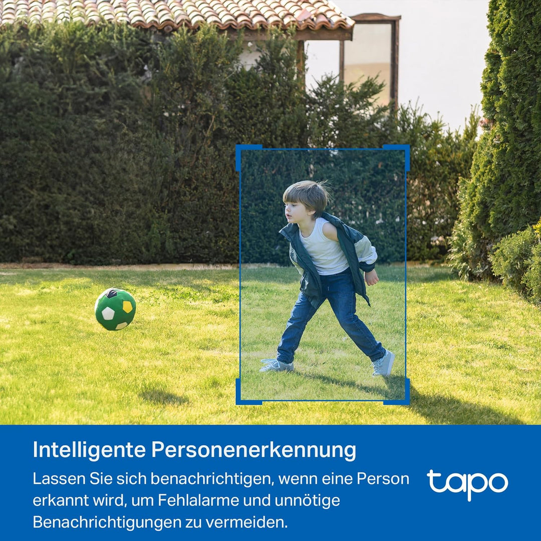 Tapo C410 Überwachungskamera Aussen Akku, 2K Auflösung, Farbnachtsicht, MicroSD-Speicher, 6400-mAh N