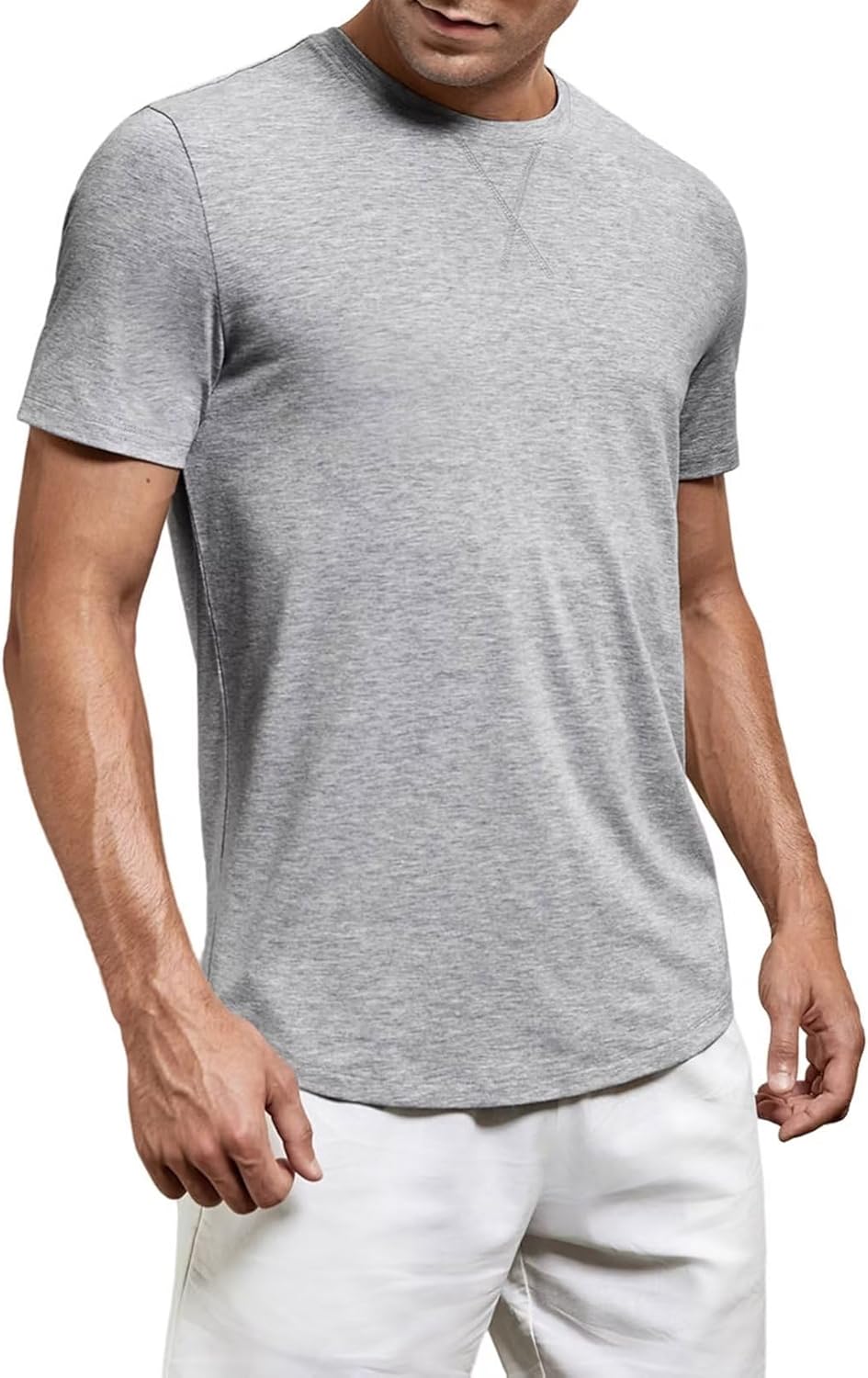 JMIERR 3 Pack T Shirt Herren Sommer Basic Einfarbig T-Shirt Baumwolle Slim Fit Hemd Kurzarm Sportwea