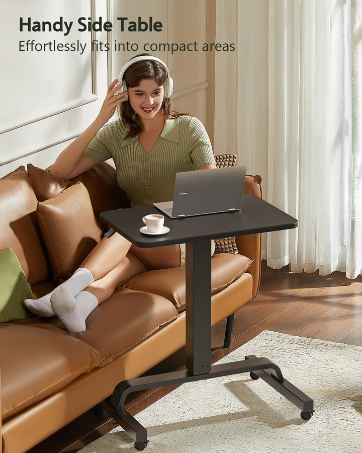 WALKINGDESK Stehpult Höhenverstellbar Schreibtisch mit 4 Rollen, Mobiler Stehtisch 60 x 40cm, Kleine