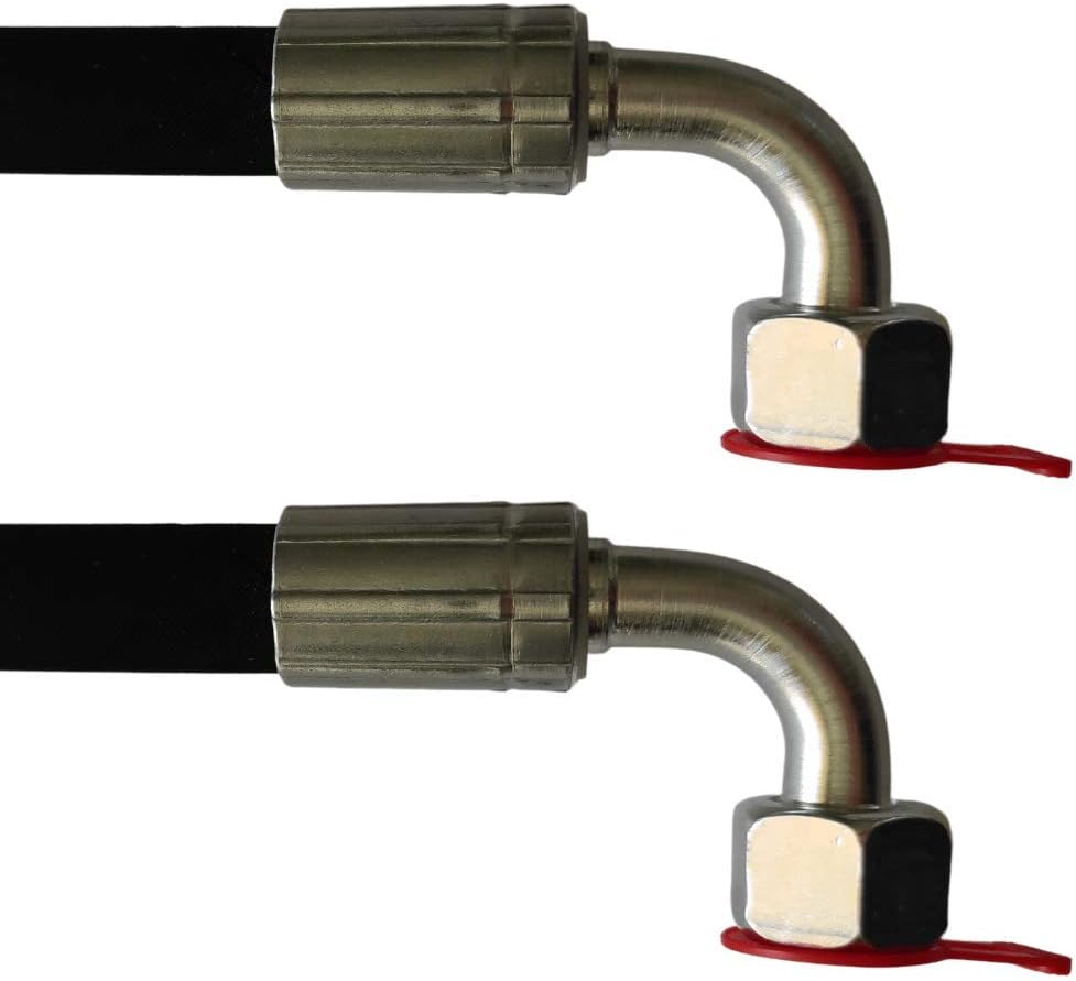 Hydraulikschlauch 10L DN8 2SN | Länge 2600mm | Gewinde M16x1.5 | DKOL90 - DKOL90 | Nenndruck 350 bar