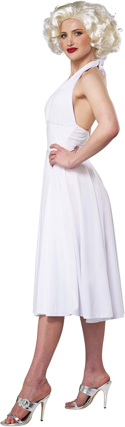 California Costumes Marilyn Monroe Kostüm Kleid, Weiss/opulenter Garten, L L Weiss, L Weiß