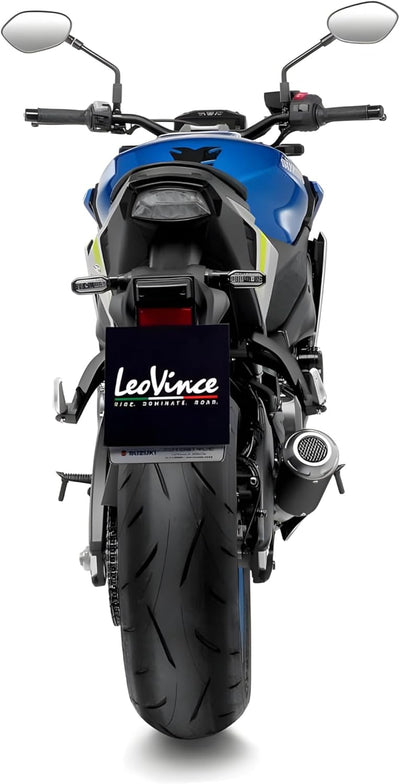 Endschalldämpfer LeoVince SLIP-ON SBK LV-10 Black Edition, Edelstahl schwarz, mit Zulassung für Suzu