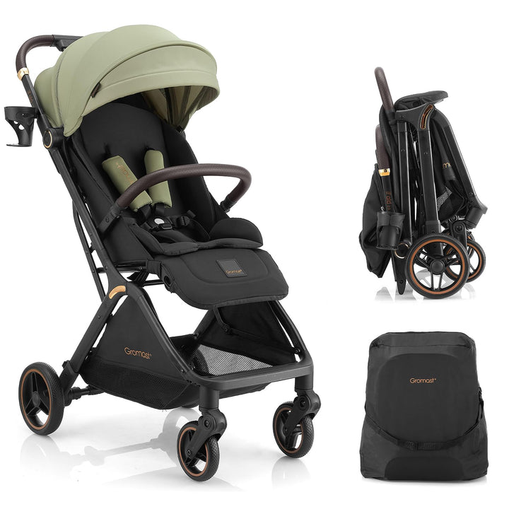 Gromast Gravity faltbarer Baby-Kinderwagen, Tragbarer Reise-Kleinkindbuggy Mit Verstellbarer Rückenl