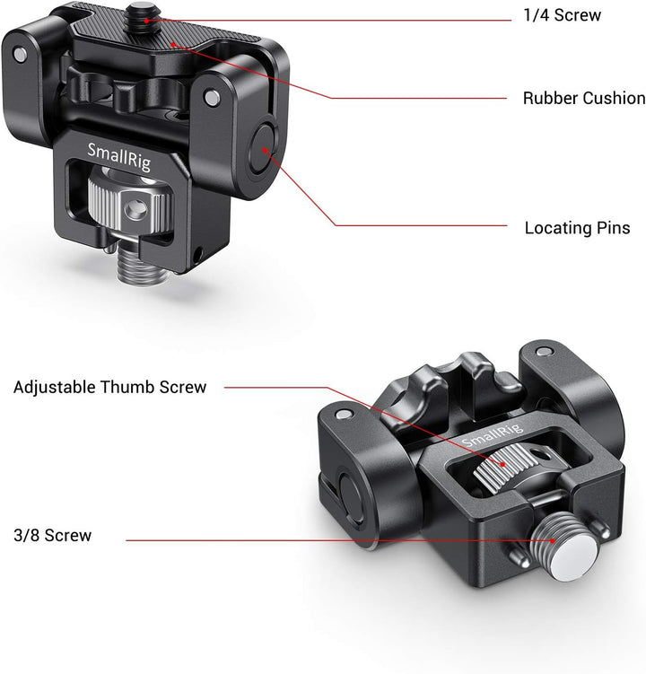 SMALLRIG Kamera Monitor Mount um 146 Grad Neigen mit Locating Pins für Arri Standard - 2174