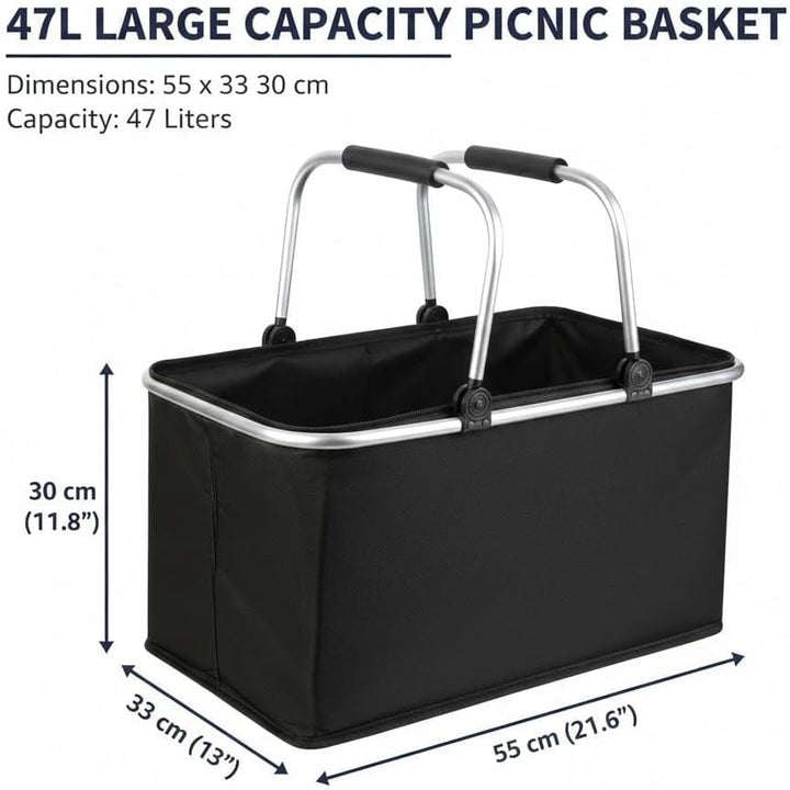 Einkaufskorb,Einkaufskorb Faltbar,Thermo Als Picknickkorb,Tragekorb,Kühlbox Tragbare Mit Gepolsterte