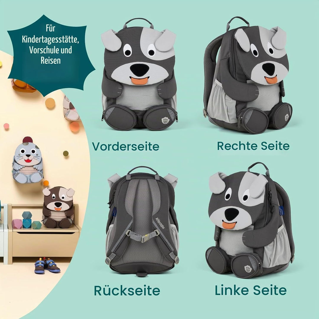 Affenzahn Kinderrucksack Grosser Freund | Kindergartenrucksack für Kinder von 3 bis 5 Jahren mit fun