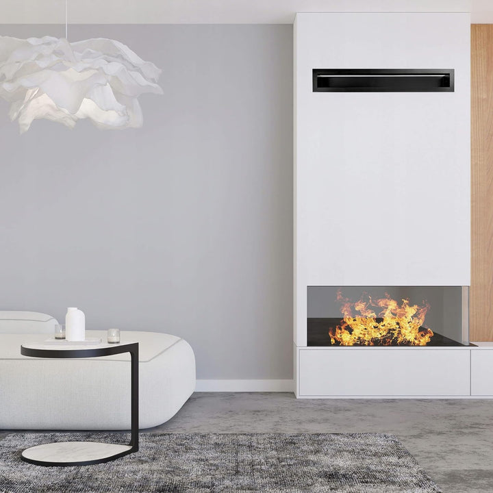 Lüftungsgitter Kamin schwarz - Warmluftgitter - Abluftgitter - Verdeckter Lufteinlass - Rechteckig 1