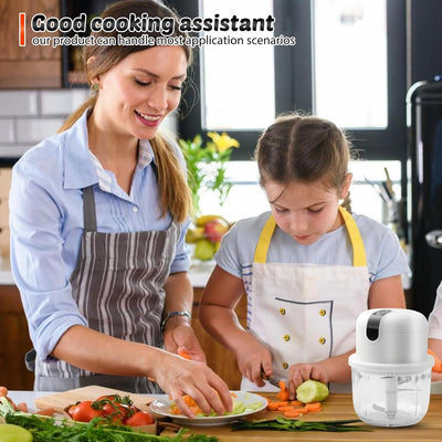 300ML Zerkleinerer Küche Elektrisch, Zwiebelschneider, Usb Zwiebelschneider Elektrisch, Zwiebelhacke