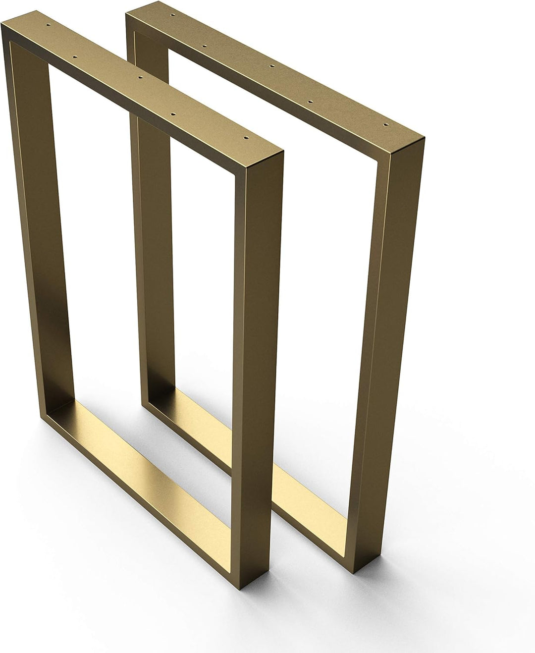 sossai® Stahl Tischkufen (pulverbeschichtet) TKK1 | Farbe: Gold-Messing | 2 Stück | Breite 70 cm x H