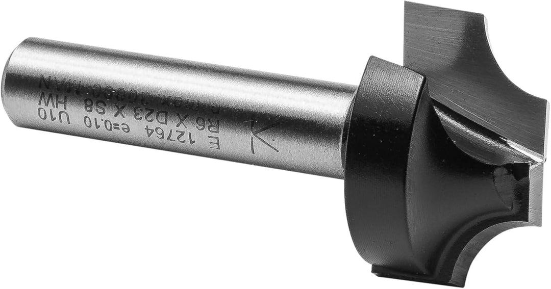 ENT 12764 Viertelstabfräser HW, Schaft (S) 8 mm, Durchmesser (D) 23 mm, NL 13 mm, R 6 mm, SL 32 mm R