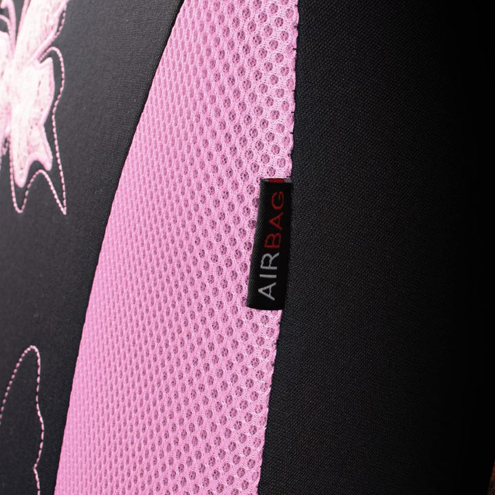 Flying Banner Maschen Schmetterling Universal für Auto Sitzbezüge Mit Seitenairbags (Rosa, Vordersit