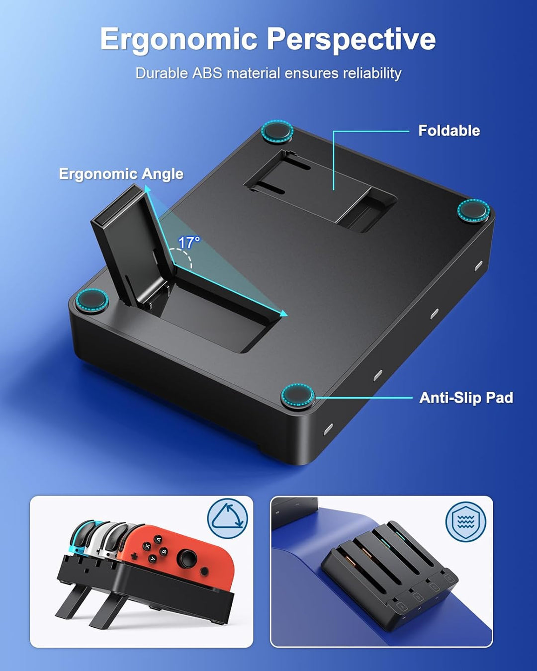 [Fit für Switch 2&1] 8 in 1 Controller Ladestation für Nintendo Switch 2/Switch1/OLED Modell Zubehör