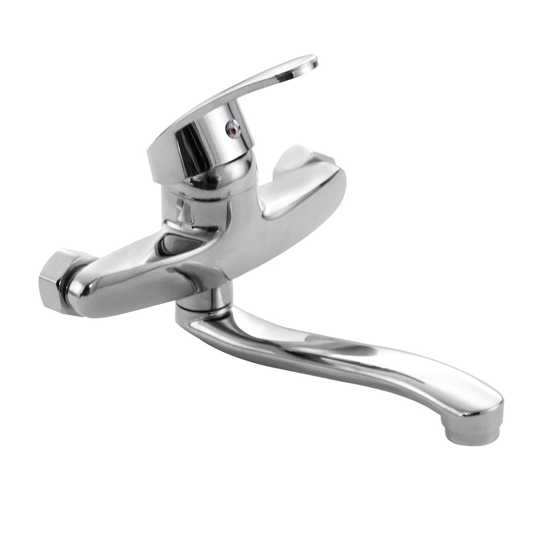 Wandmontage Küchenarmatur Mixer Wasserhahn Küchenspüle Heiss Und Kalt Verchromt Einhand-Mixer Wasser