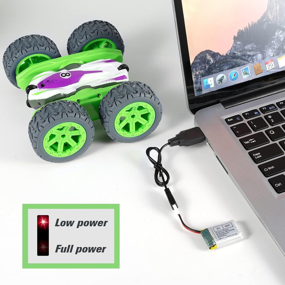 Kiztoys Ferngesteuertes Auto, RC Stunt Car Spielzeug, 4WD, 2.4GHz RC Stunt Auto 360° Flip All Terrai